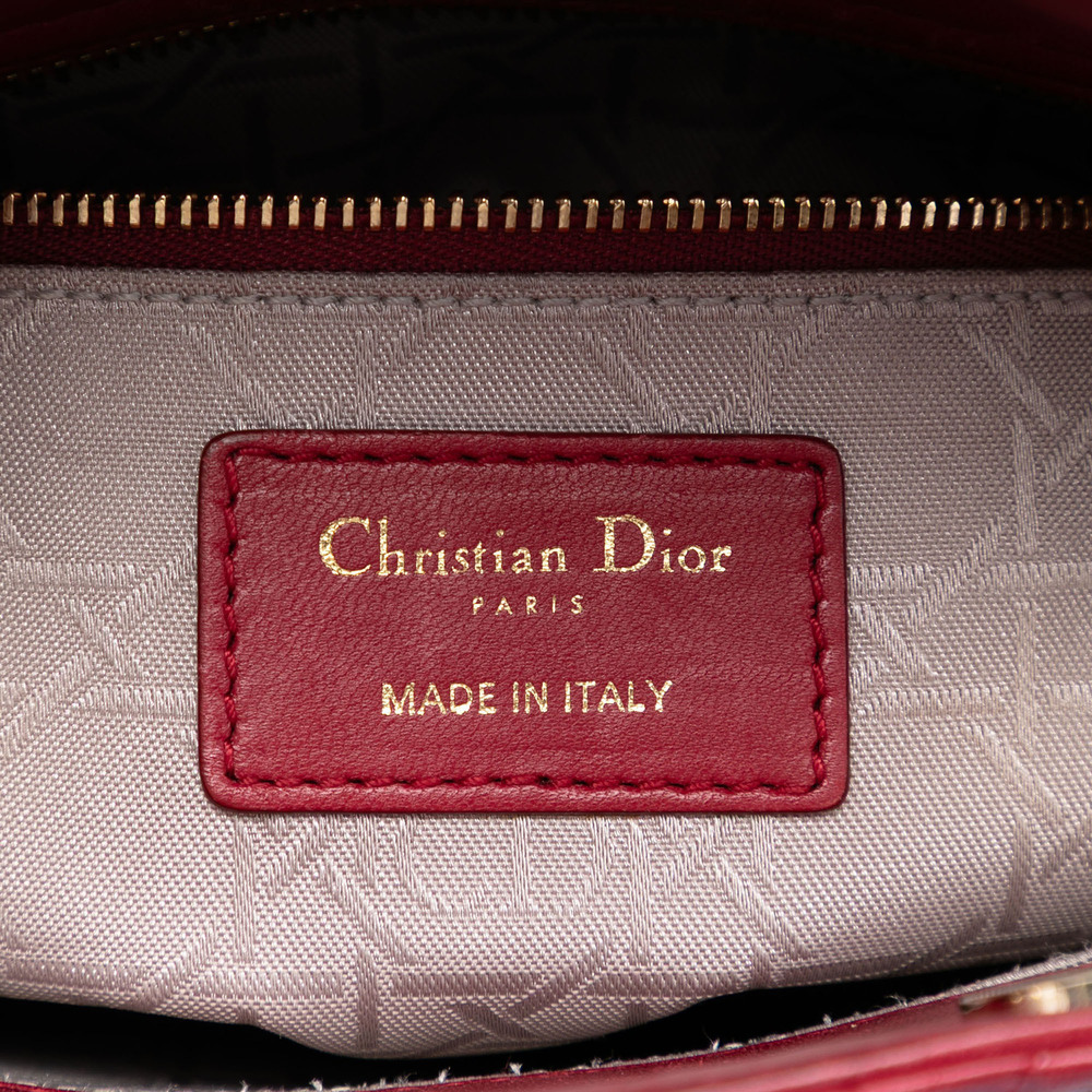 Pre-Loved Dior Small Lambskin Cannage My ABCDior Lady Dior - Picture 5 of 7
